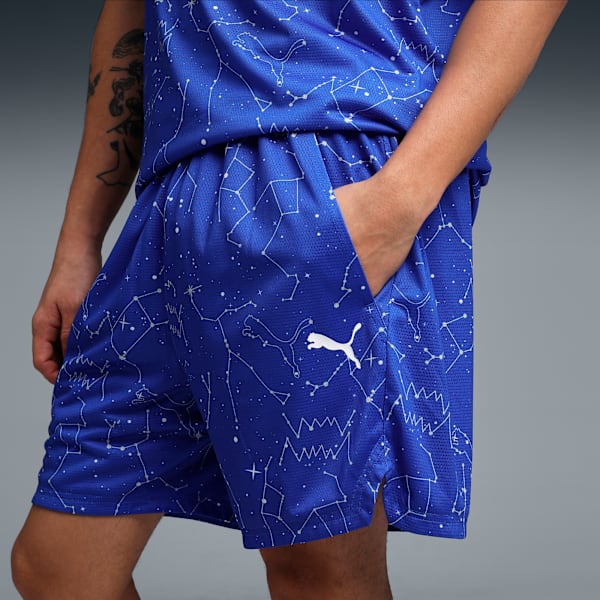 Hoopaverse Men’s Printed 6" Basketball Shorts, Mountain Blue-AOP, extralarge-IND